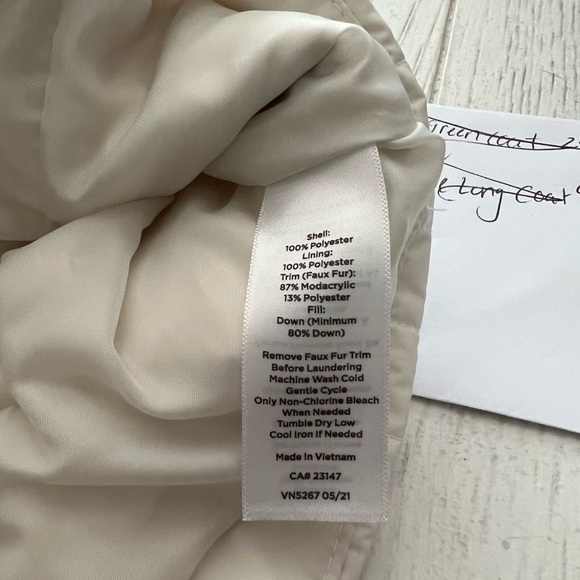 Talbots Down Off white Vest size Small Petite - Picture 4 of 4